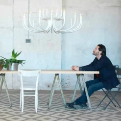 Lampadario a Sospensione a 16 o 32 Luci in Alluminio Bianco o Nero - Alviso