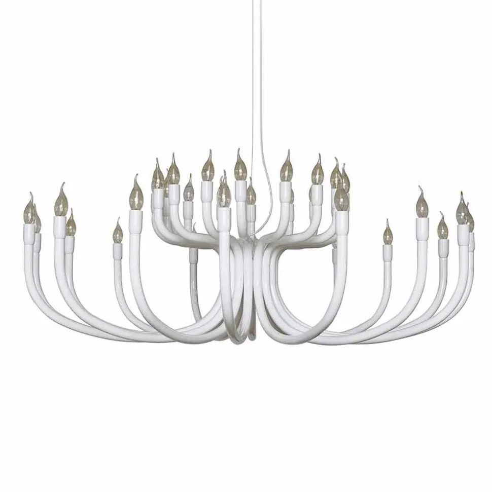 Lampadario a Sospensione a 16 o 32 Luci in Alluminio Bianco o Nero - Alviso