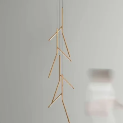 Lampadario a Sospensione con Rosone Unico in Legno Made in Italy - Orlov