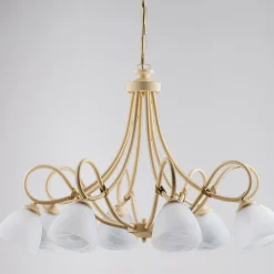 Lampadario a sospensione in metallo e vetro per interni – Cosmo