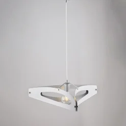 Lampadario a Sospensione in Metallo Cromo Argento - Apus