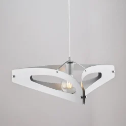 Lampadario a Sospensione in Metallo Cromo Argento - Apus