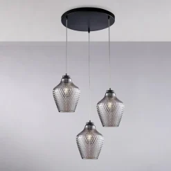 Lampadario a Sospensione in Metallo in Vetro 3 Luci - Alnitak