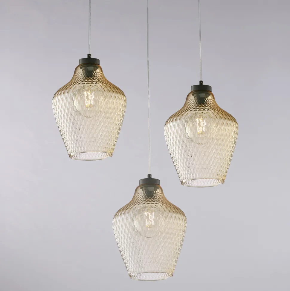 Lampadario a Sospensione in Metallo in Vetro 3 Luci - Alnitak