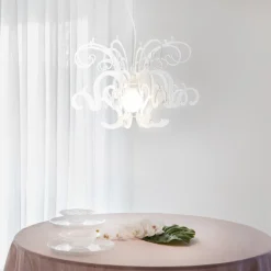 Lampadario a Sospensione in Plexiglass Bianco o Nero Riciclabile - Sancio