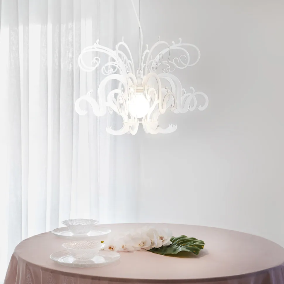 Lampadario a Sospensione in Plexiglass Bianco o Nero Riciclabile - Sancio