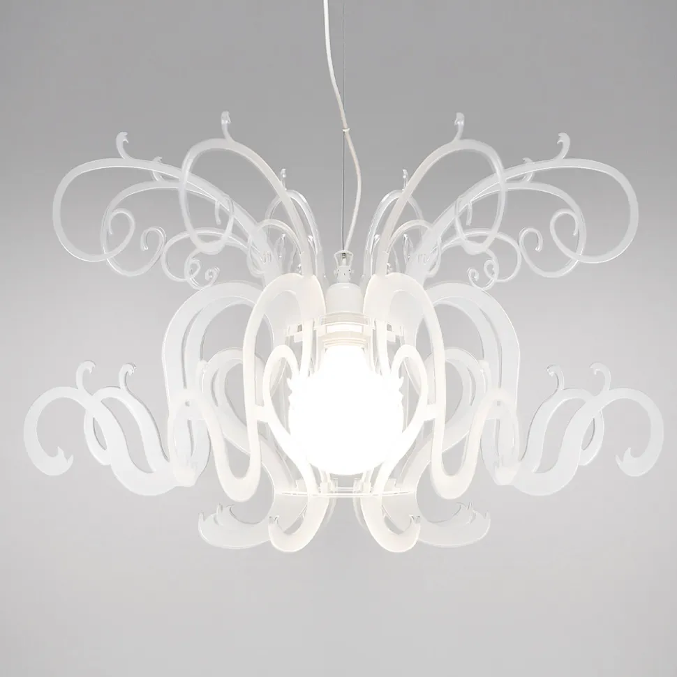 Lampadario a Sospensione in Plexiglass Bianco o Nero Riciclabile - Sancio