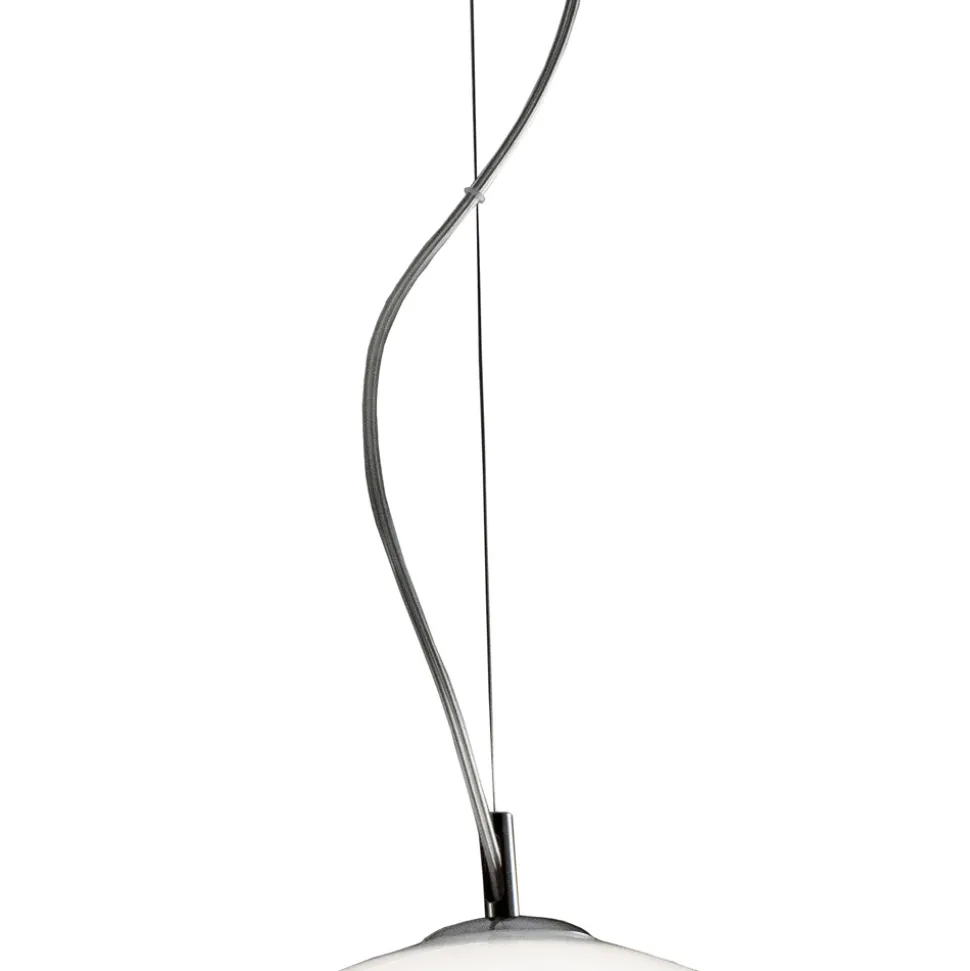 Lampadario a Tre Lumi Grandi Decentrati in Vetro Soffiato Made in Italy - Elisia
