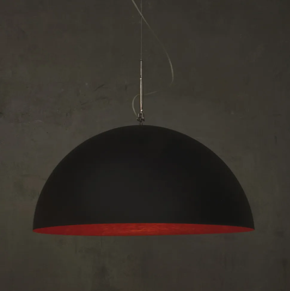 Lampadario Bicolore in Laprene e Nebulite - Mezza Luna by In-es.artdesign
