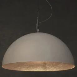 Lampadario bicolore moderno In-es.artdesign Mezza Luna in nebulite