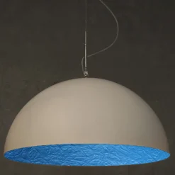 Lampadario bicolore moderno In-es.artdesign Mezza Luna in nebulite