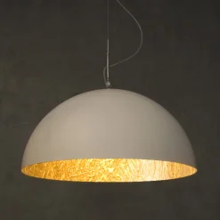 Lampadario bicolore moderno In-es.artdesign Mezza Luna in nebulite