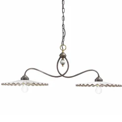 Lampadario bilancere in ceramica lucida Ferroluce L'Aquila