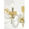 Lampadario Classico 8 Luci in Vetro Artigianale di Lusso Italiano - Saline