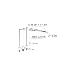 Lampadario con Cilindri in Vetro Canneté Made in Italy - Oris
