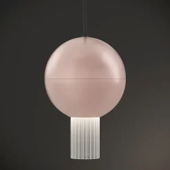 Lampadario con Cilindri in Vetro Canneté Made in Italy - Oris