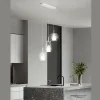 Lampadario con 3 Diffusori in Vetro Soffiato Trasparente Made in Italy - Trilly