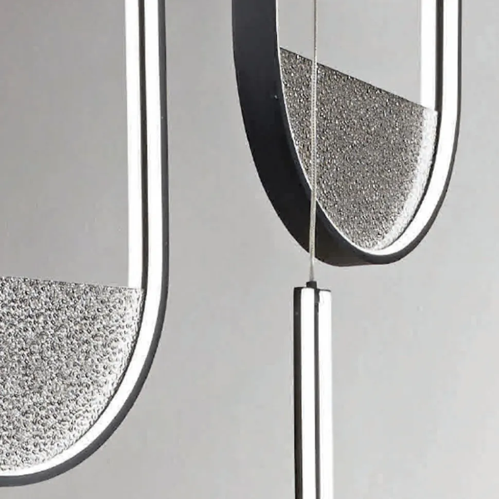 Lampadario con 3 LED con Inserto Amovibile in Vetro Granigliato - Catalpa