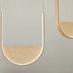 Lampadario con 2 LED con Inserto Amovibile in Vetro Granigliato - Catalpa