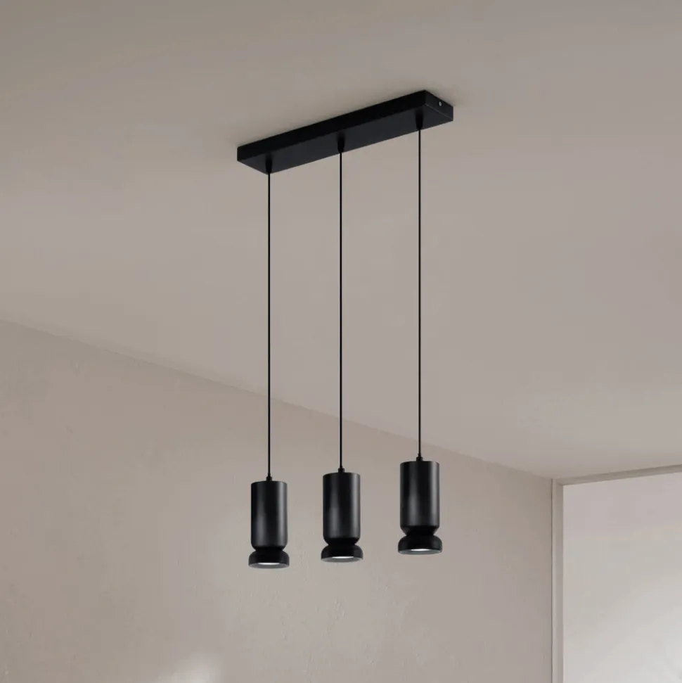 Lampadario con 3 LED in Alluminio Verniciato a Polvere e Cavo Regolabile - Buxus