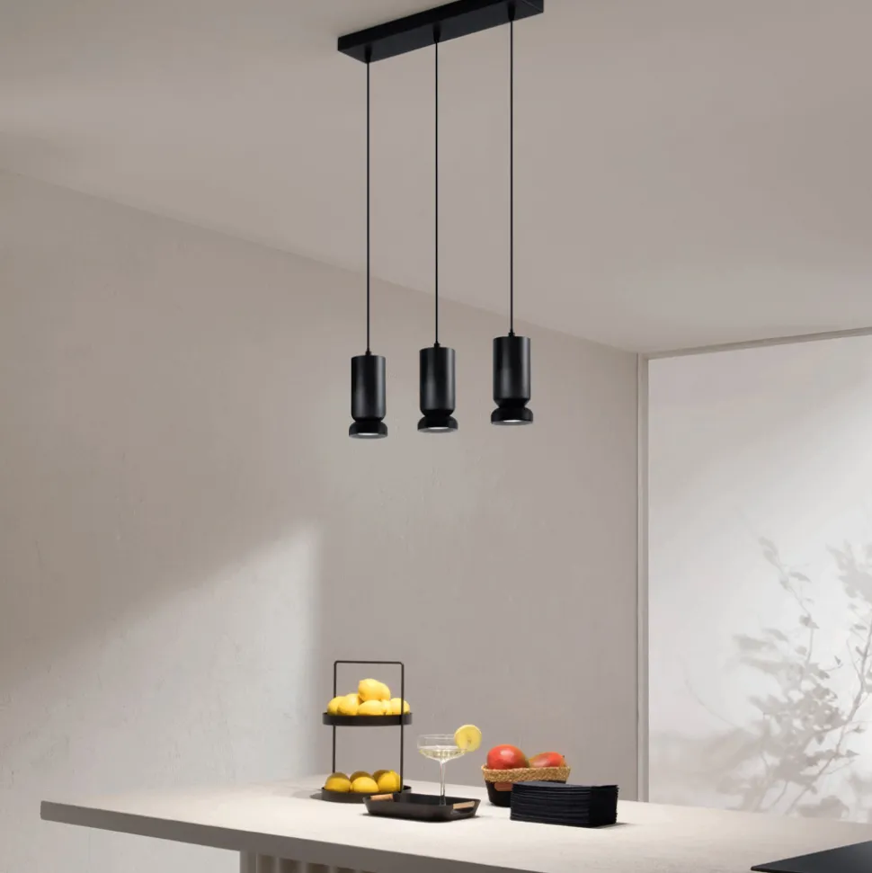 Lampadario con 3 LED in Alluminio Verniciato a Polvere e Cavo Regolabile - Buxus