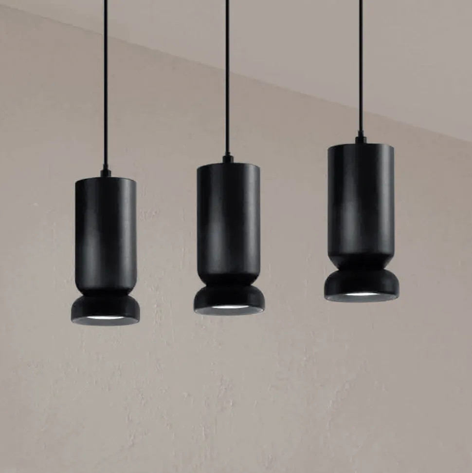 Lampadario con 3 LED in Alluminio Verniciato a Polvere e Cavo Regolabile - Buxus