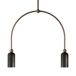 Lampadario con 2 Luci in Diverse Finiture Made in Italy - Signora