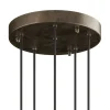 Lampadario con 6 Luci in Ferro e Vetro Made in Italy - Nuvoloso