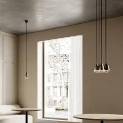 Lampadario con 6 Luci in Ferro e Vetro Made in Italy - Nuvoloso