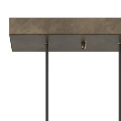 Lampadario con 5 Luci in Ferro e Vetro Made in Italy - Nuvoloso