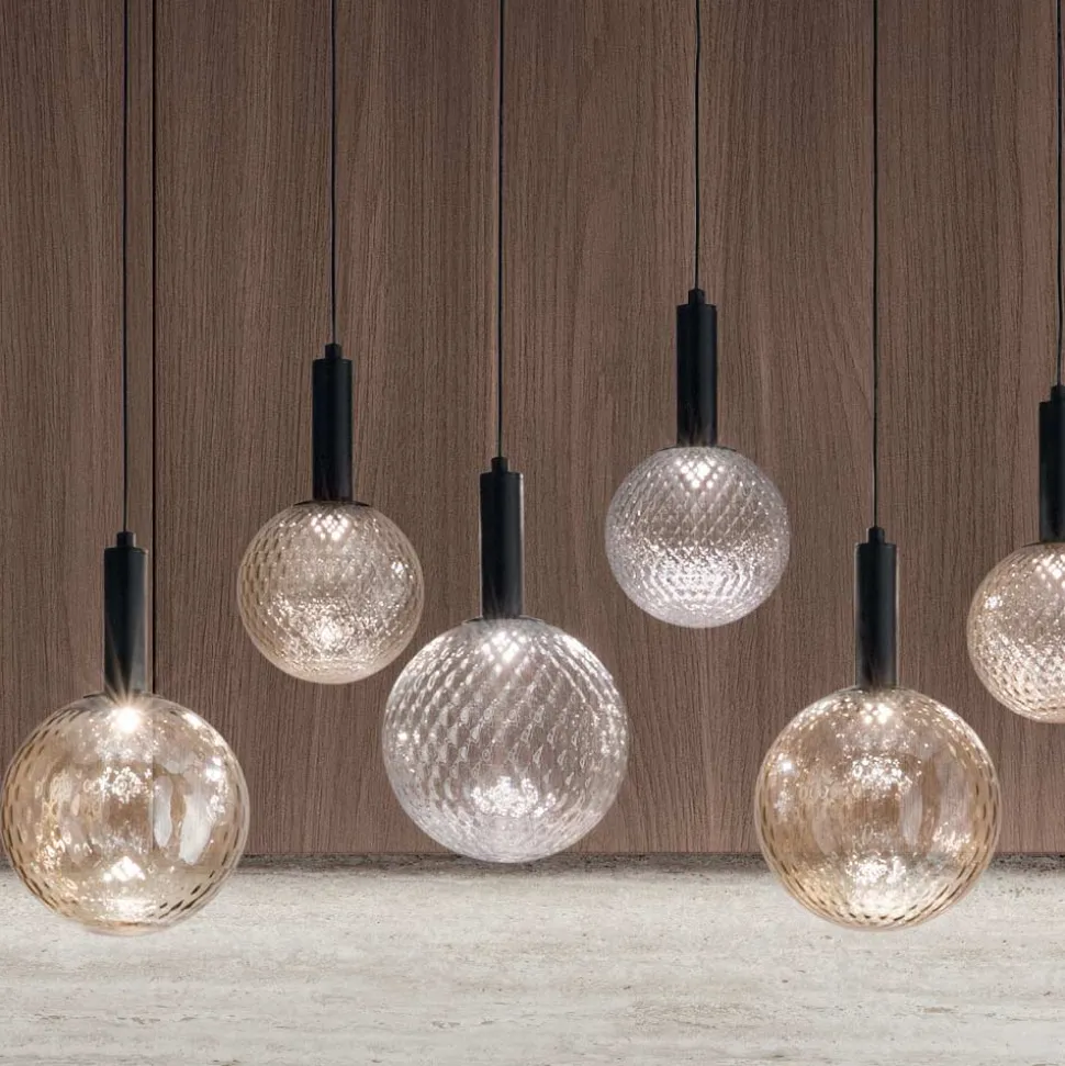 Lampadario con 6 Luci in Vetro Soffiato con Decorazione Balloton - Fairy