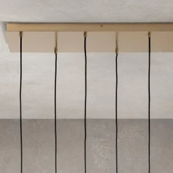 Lampadario con 6 Luci in Vetro Soffiato a Forma di Sfera Made in Italy - Prilla