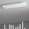 Lampadario con 10 Luci LED in Metallo Verniciato e Cavi Regolabili - Larice