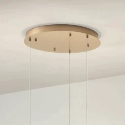 Lampadario con 3 Luci LED in Metallo Verniciato e Vetro Opzionale - Cedro