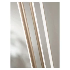 Lampadario con 8 Luci LED in Metallo Verniciato Oro e Cavetti Regolabili - Arancio