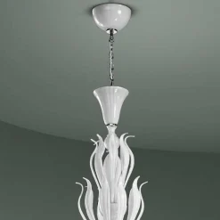 Lampadario da 12 Luci in Vetro di Venezia Realizzato a Mano in Italia - Agustina