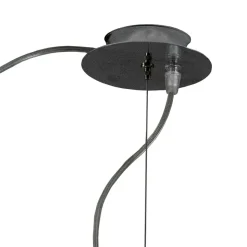 Lampadario Decentrato con Lume Piccolo e Grande in Vetro Made in Italy - Elisia