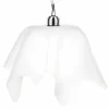 Lampadario design bianco satinato con drappeggio Dafne made in Italy