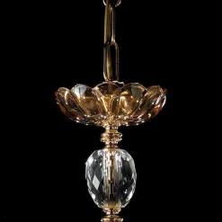 Lampadario design classico a 6 luci in vetro e cristallo Belle