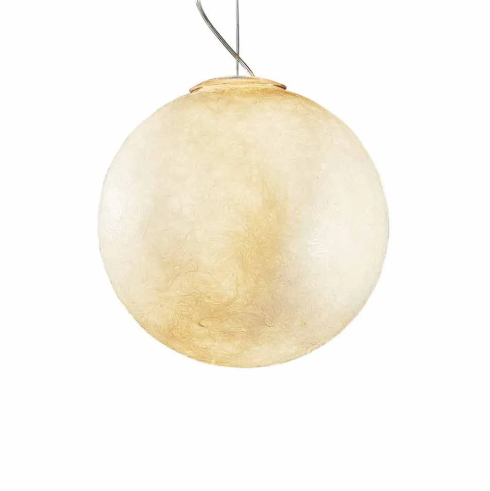 Lampadario di moderno design In-es.artdesign Luna bianco in nebulite
