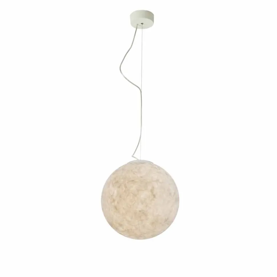 Lampadario di moderno design In-es.artdesign Luna bianco in nebulite