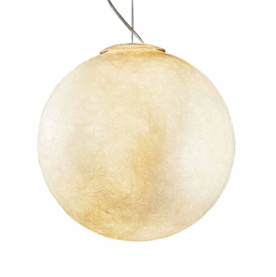 Lampadario di moderno design In-es.artdesign Luna bianco in nebulite