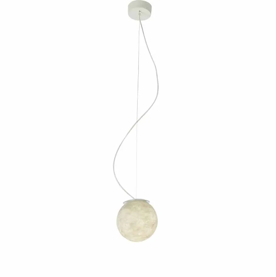 Lampadario di moderno design In-es.artdesign Luna bianco in nebulite