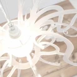 Lampadario di moderno design in plexiglass prodotto in Italia, Malito