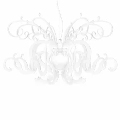 Lampadario di moderno design in plexiglass prodotto in Italia, Malito