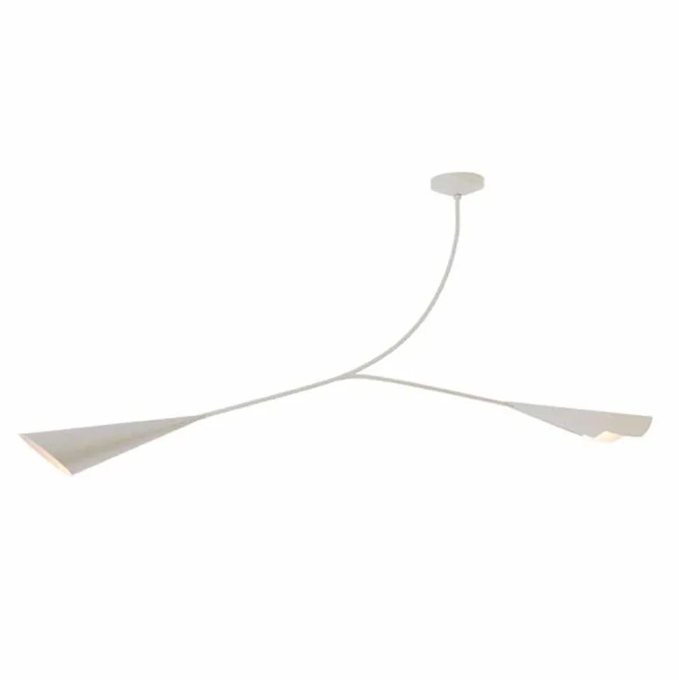 Lampadario in Acciaio Verniciato Bianco Fatto a Mano Made in Italy - Elica