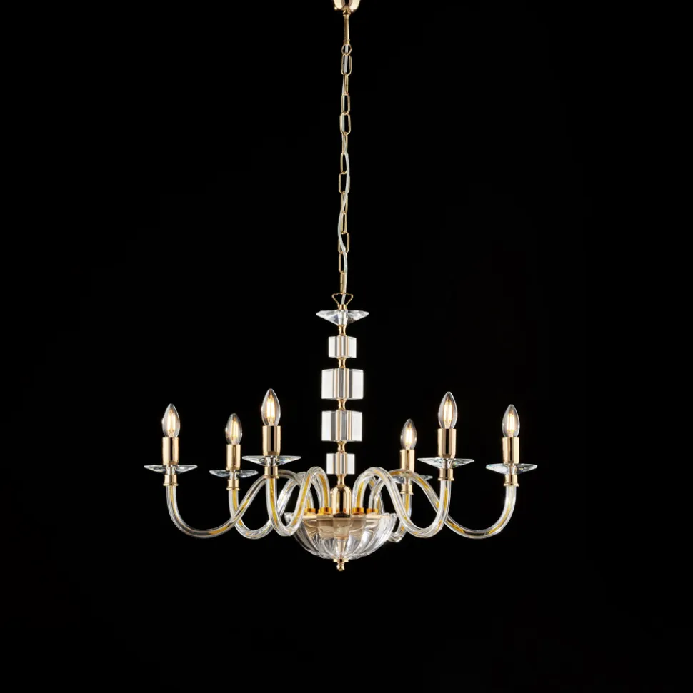 Lampadario in con Vetro e Strass Made in Italy - Innsbruck