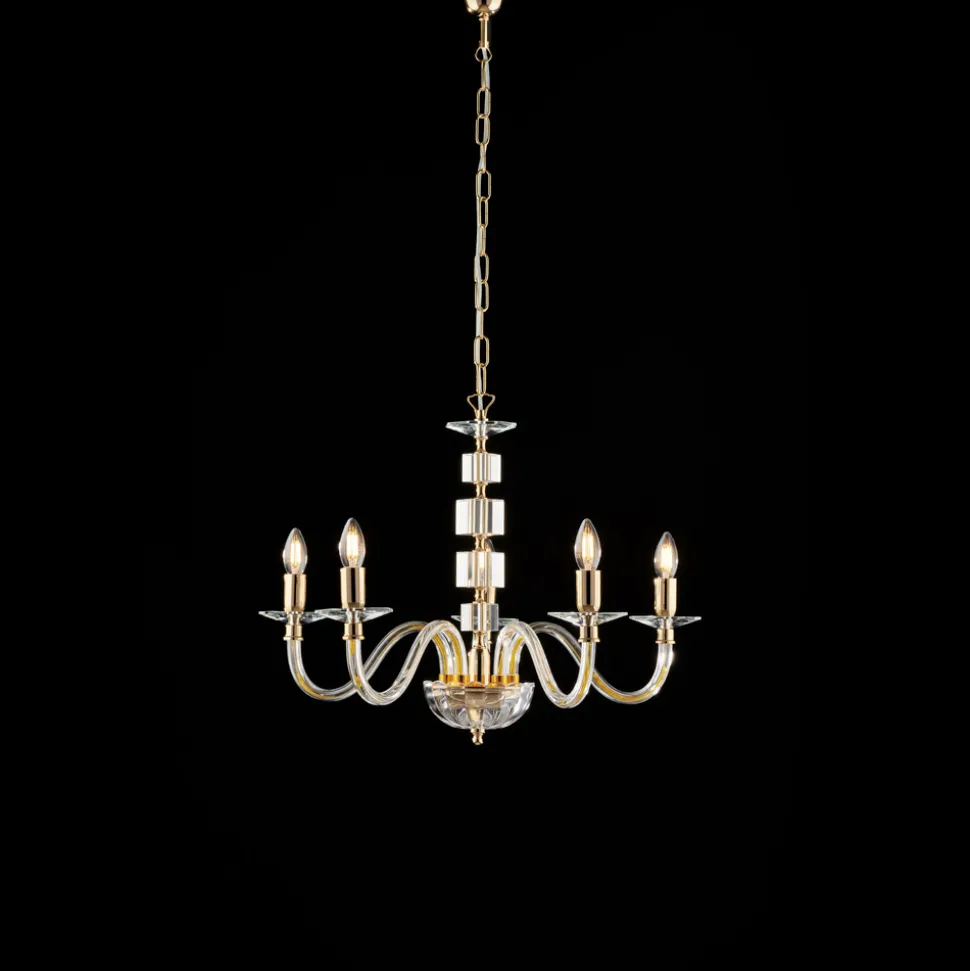 Lampadario in con Vetro e Strass Made in Italy - Innsbruck