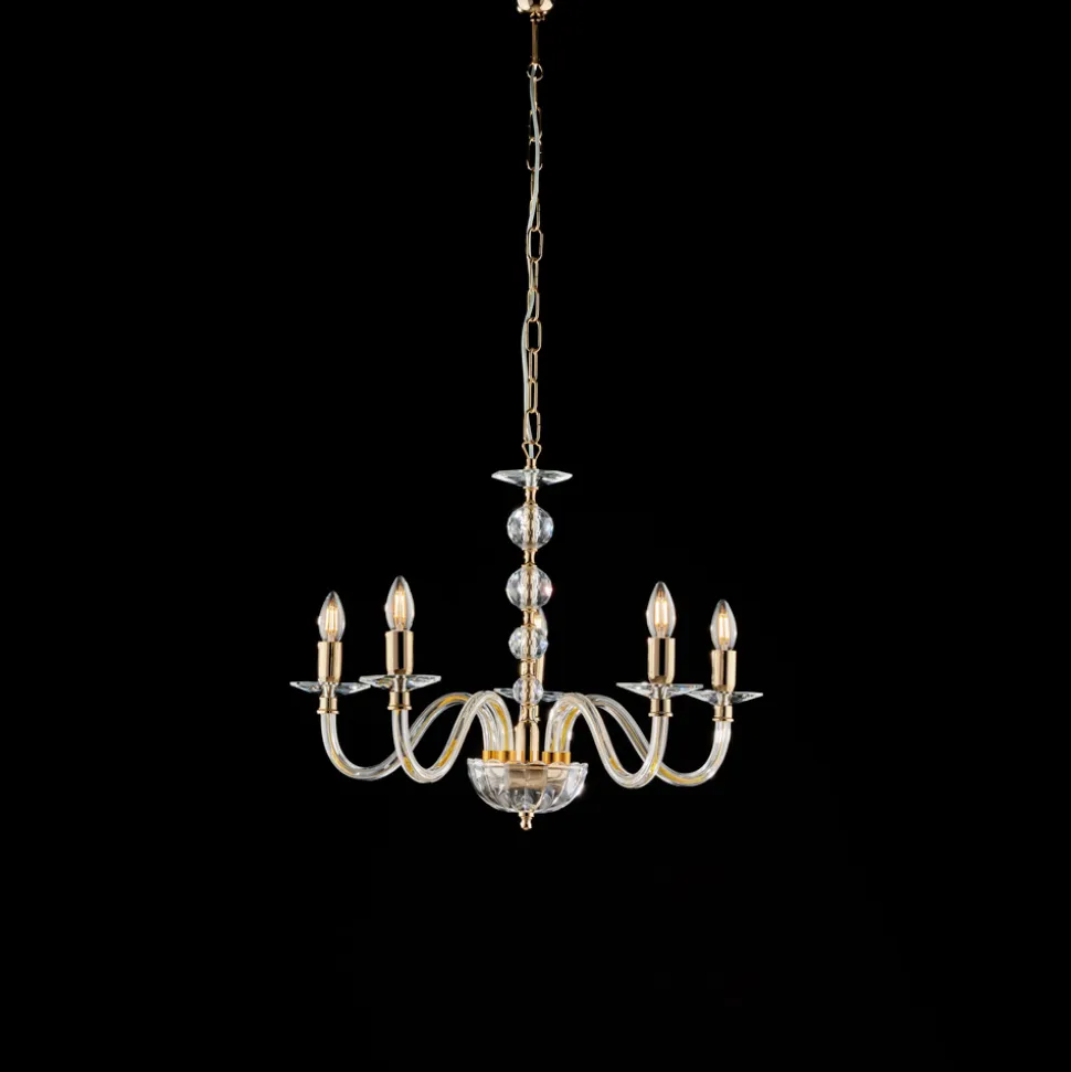 Lampadario in con Vetro e Strass Made in Italy - Madrid