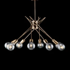 Lampadario in Ferro Bronzato Spazzolato Made in Italy - Varsavia
